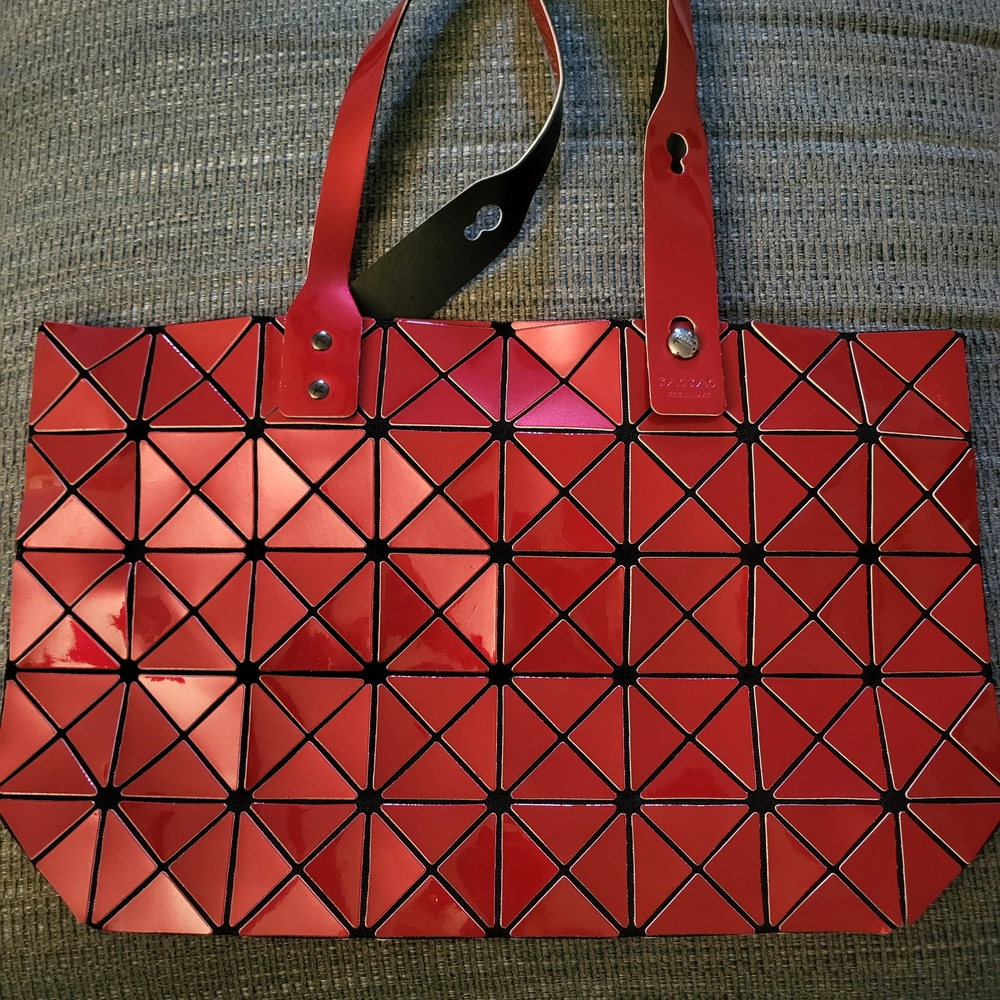 Bao Bao Issey Miyaki Prism Geometric Red Tote Bag